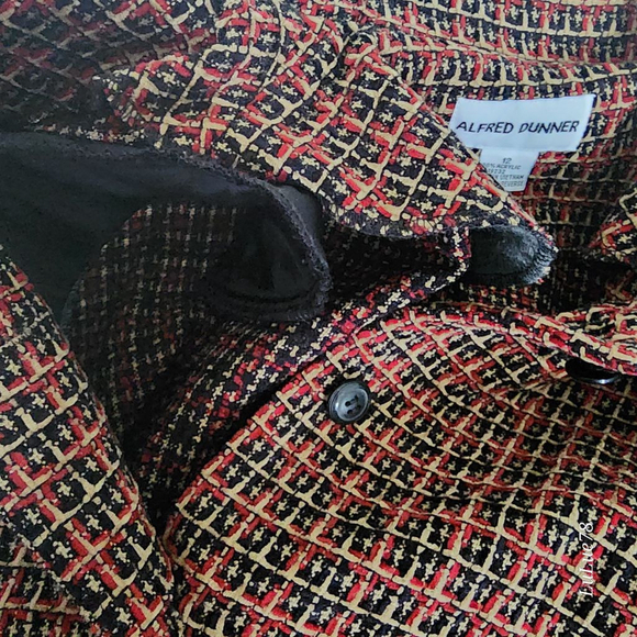 Women's Alfred Dunner Blazer Size 12 Red Black - Picture 4 of 7